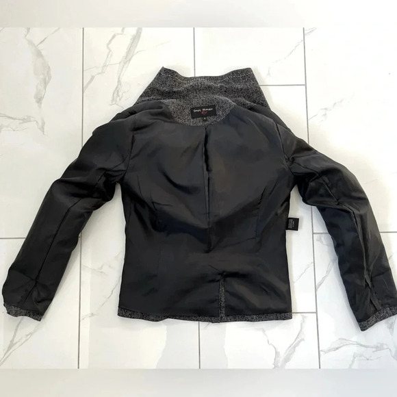 Simply Manakin/ Grey & black peppered/ Buttoned/  Blazer/ Size US 8 - Picture 9 of 16